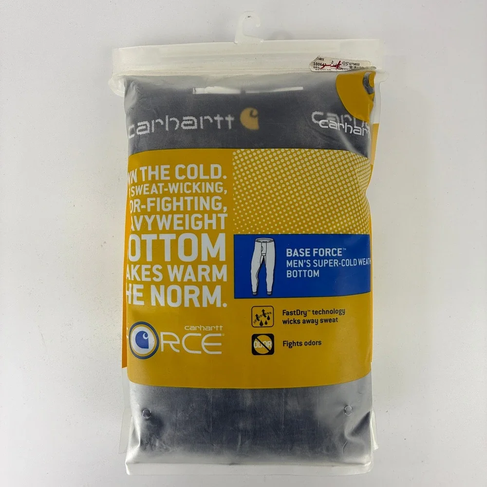 Carhartt Base Force Mens Super-Cold Weather Bottom Black 2XL Regular 100643-001
